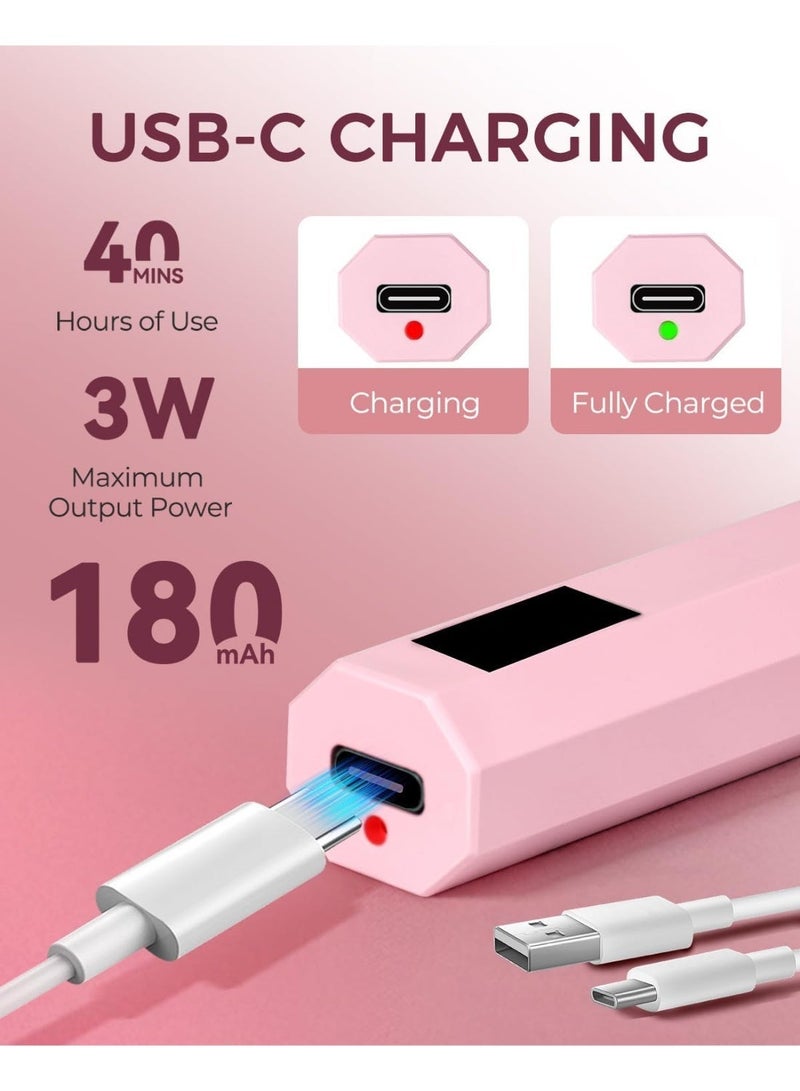 DOLOLO UV Nail Light Handheld UV Light for Nails 3W Portable Led Lamp with 2 Timer Settings 20/60s for Gel Polish Home DIY Salon Women(Pink) - Image 5